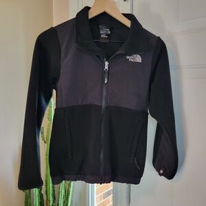 The North Face Denali Fleece Black Little Girls Zip Jacket, Size Kids 10-12Y M